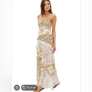 knee length dresses for ladies For Love & Lemons Wynne Maxi Dress
